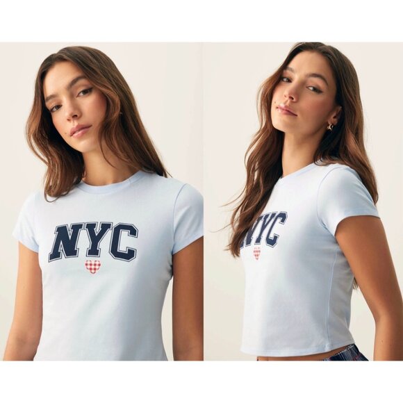 NWT 🌸4/$20🌸 NYC Graphic PJ Top - Picture 3 of 14